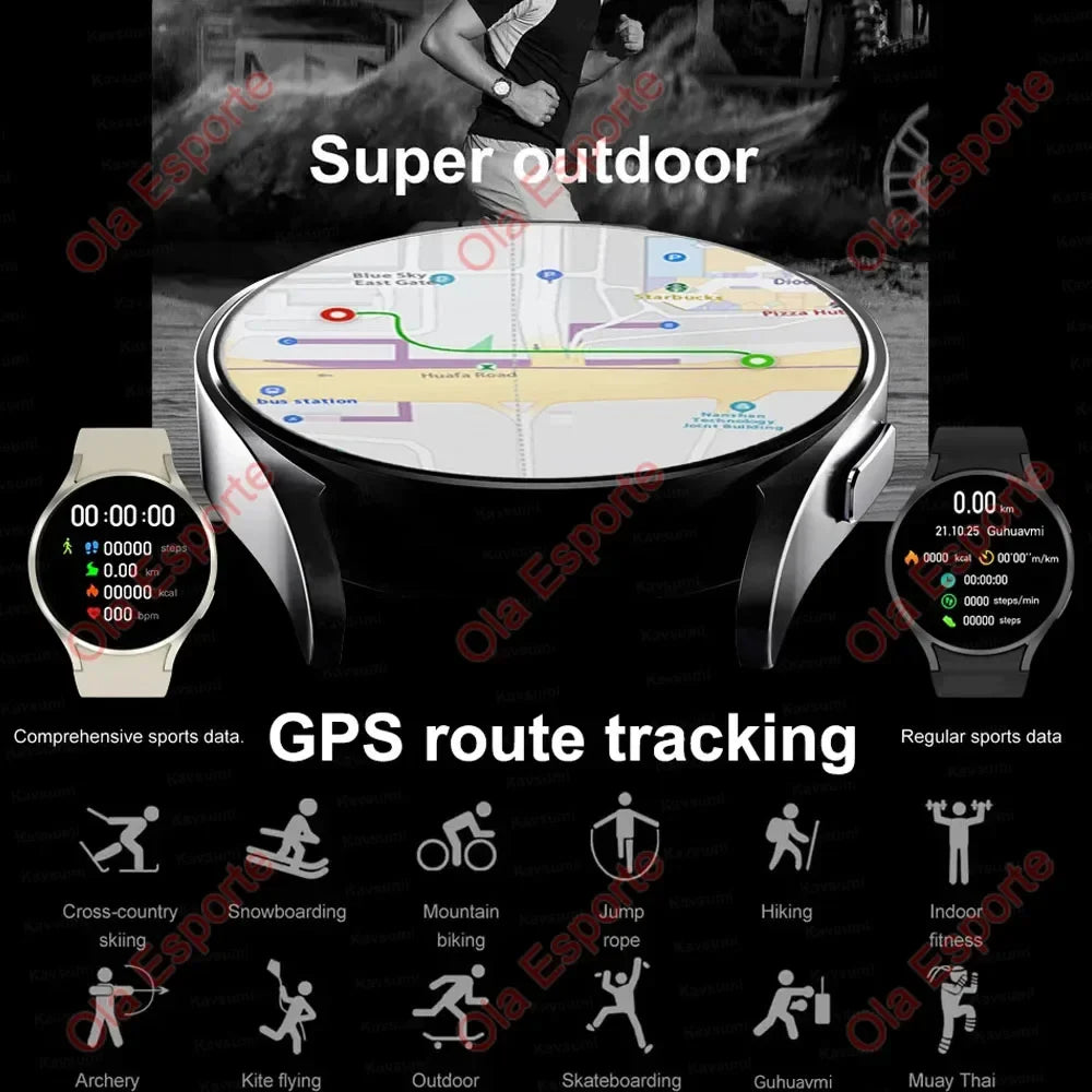 For New Samsung Galaxy Watch 7 Support Korea GPS Compass NFC Women Smart Watch Sport Man AMOLED BT Call Galaxy 7 Smartwatch 2025