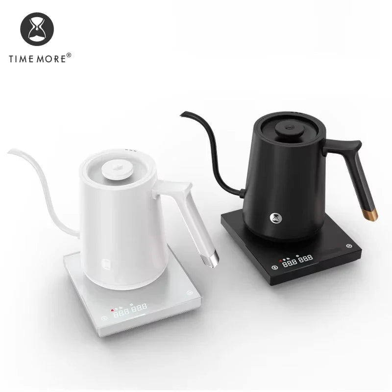 Timemore Fish Smart Electric Pour Over Kettle 600ml 220v Fine Mouth Temperature Control Customize Hand Brew Coffee Pot Gifts