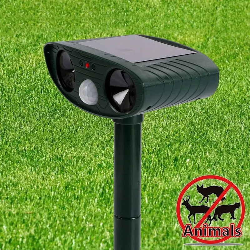 1pc ultrasound Repellant Cat Dog Repellant Solar Powered Rechargeable Garden Waterproof creature Deterrent For Farm Yard