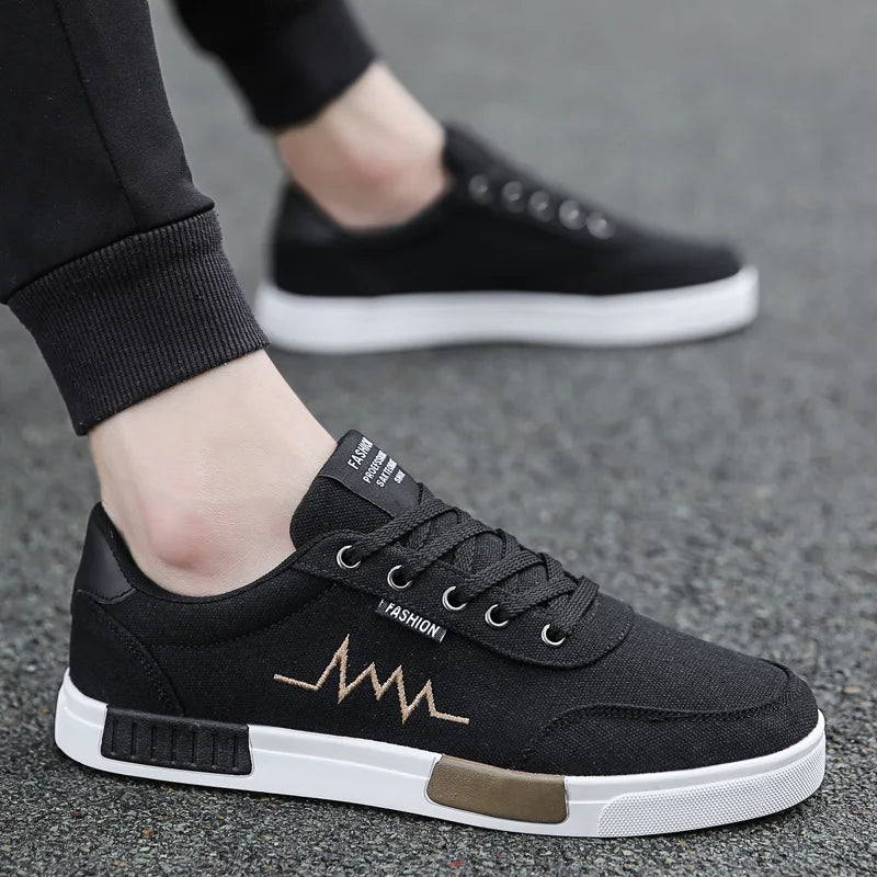 Men's Shoes 2024 New Breathable Canvas Shoes Men's Fashion Versatile Men's Sports Casual Board Shoes Comfortable