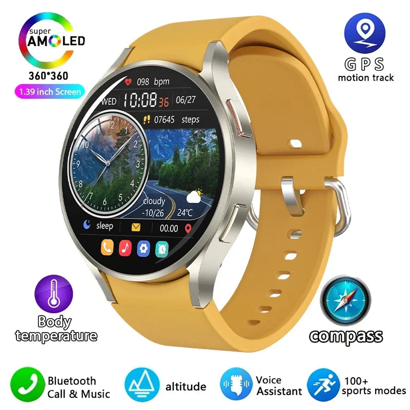 2024 New For Samsung Galaxy Watch 6 Classic Smart Watch Men Women Bluetooth Call HD AMOLED Voice Call NFC GPS Sports Watches M10