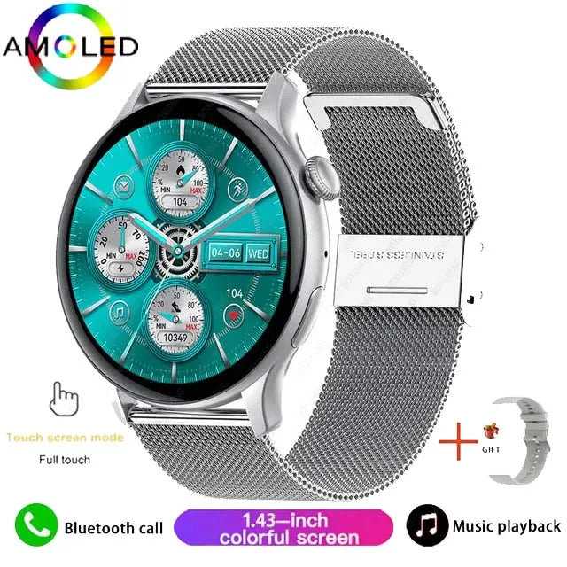2024 New Smart Watch HK85 AMOLED 1.43" BT Call Health Monitoring Always on Display Men Women Tracking Fitness Sports Smartwatch