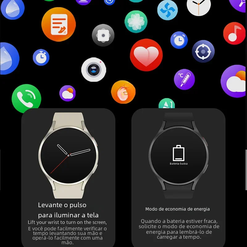 2024 New For Samsung Galaxy Watch 6 Classic Smart Watch Men Women Bluetooth Call HD AMOLED Voice Call NFC GPS Sports Watches M10