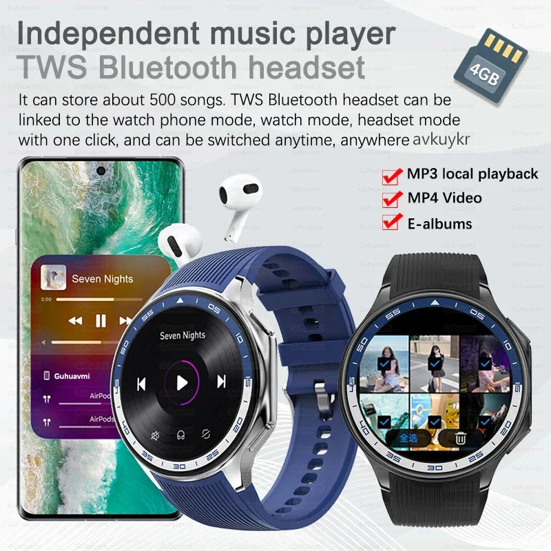 2024 New For OPPO Watch X Smart Watch 4G Memory Music Video Bluetooth Call IP68 Waterproof AMOLED Smartwatch For TWS Earphones 