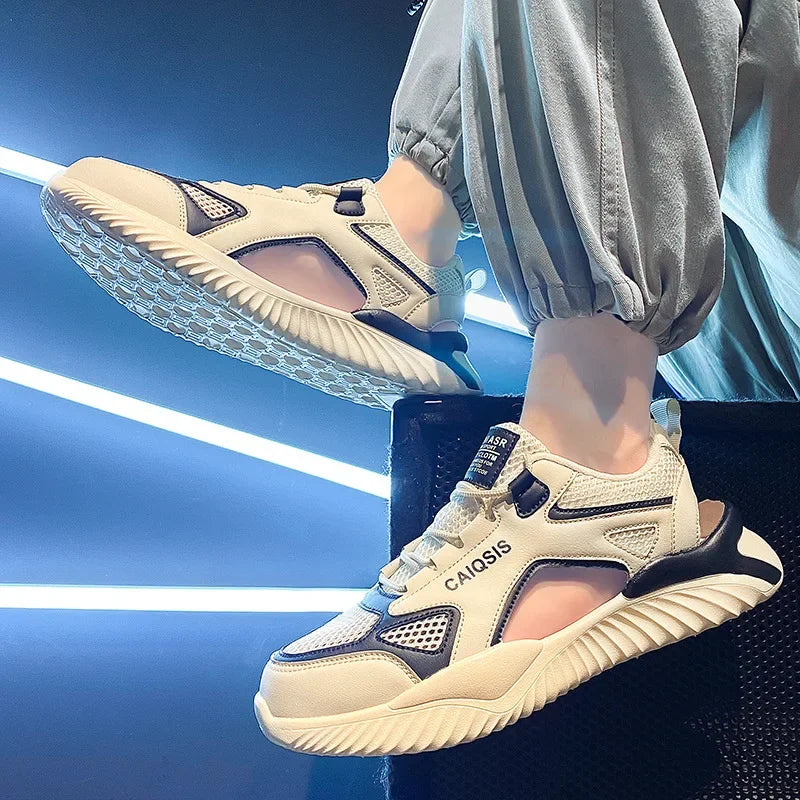 Summer Mesh Breathable Casual Shoes Mens Beach Shoes Men'S Comfortable Sandals Men Fashion Sneakers Men 2025 Slippers