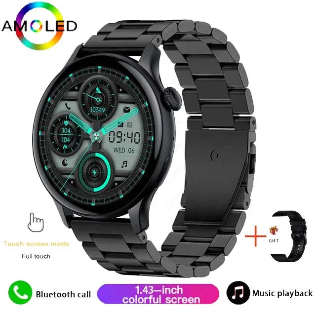 2024 New Smart Watch HK85 AMOLED 1.43" BT Call Health Monitoring Always on Display Men Women Tracking Fitness Sports Smartwatch