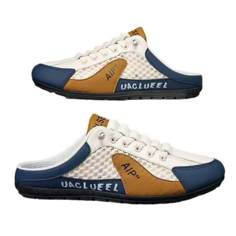 Summer New Half Carrier Men's Shoes Soft Sole Casual Comfortable Sneakers Men's Slip-on Beanie Shoes sneakers for men
