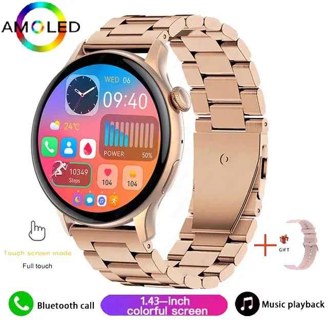 2024 New Smart Watch HK85 AMOLED 1.43" BT Call Health Monitoring Always on Display Men Women Tracking Fitness Sports Smartwatch