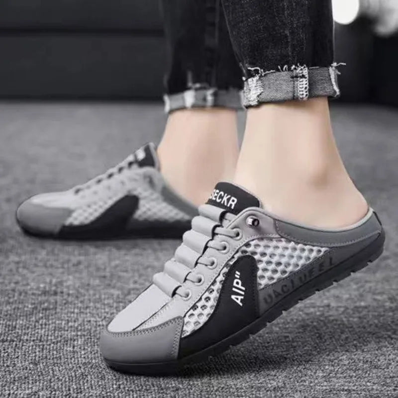 Summer New Half Carrier Men's Shoes Soft Sole Casual Comfortable Sneakers Men's Slip-on Beanie Shoes sneakers for men