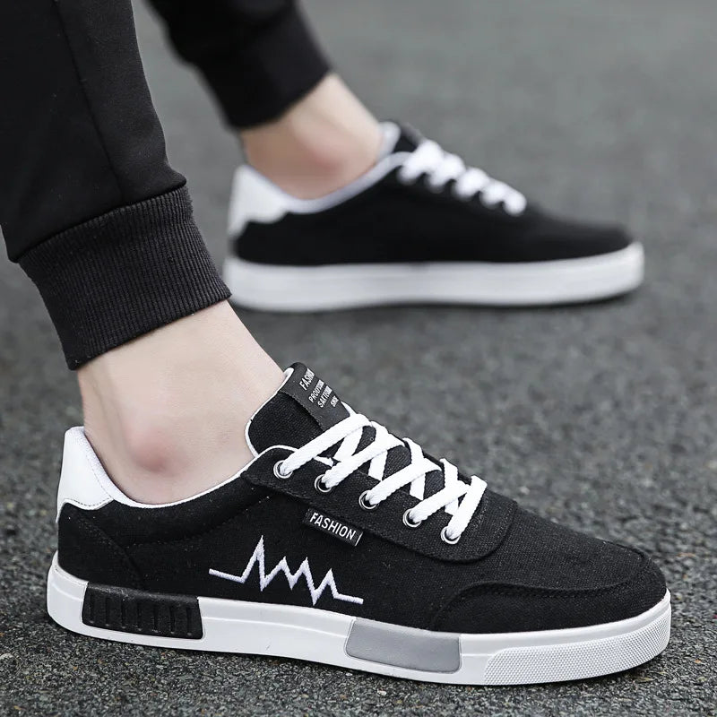 Men's Shoes 2024 New Breathable Canvas Shoes Men's Fashion Versatile Men's Sports Casual Board Shoes Comfortable