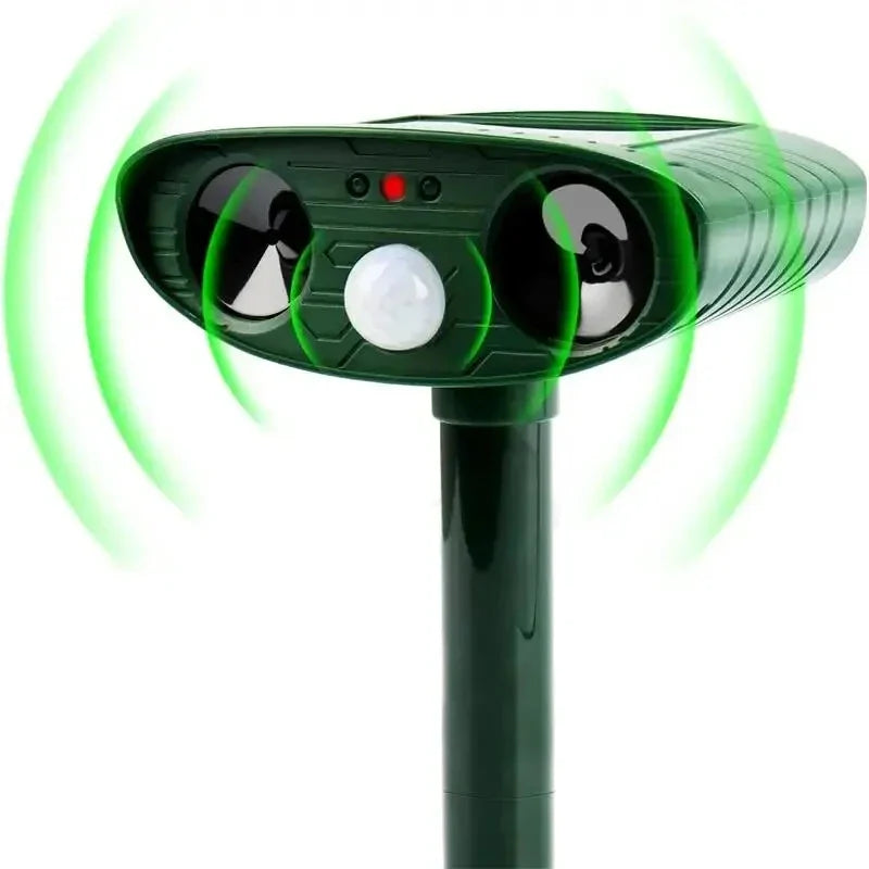 1pc ultrasound Repellant Cat Dog Repellant Solar Powered Rechargeable Garden Waterproof creature Deterrent For Farm Yard