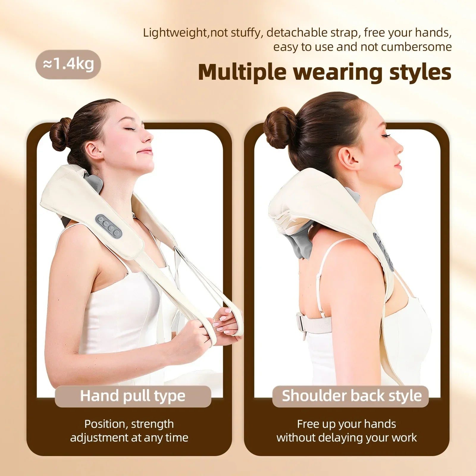 Neck And Shoulder Massager Wireless Shoulder And Back Kneading Massage Shawl Trapezius Neck Cervical masajeador