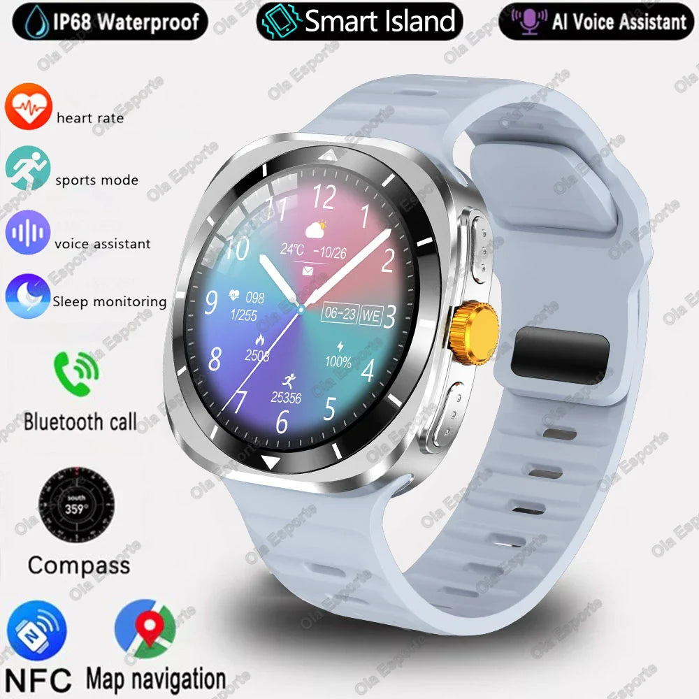 For New Samsung Galaxy Watch 7 Support Korea GPS Compass NFC Women Smart Watch Sport Man AMOLED BT Call Galaxy 7 Smartwatch 2025
