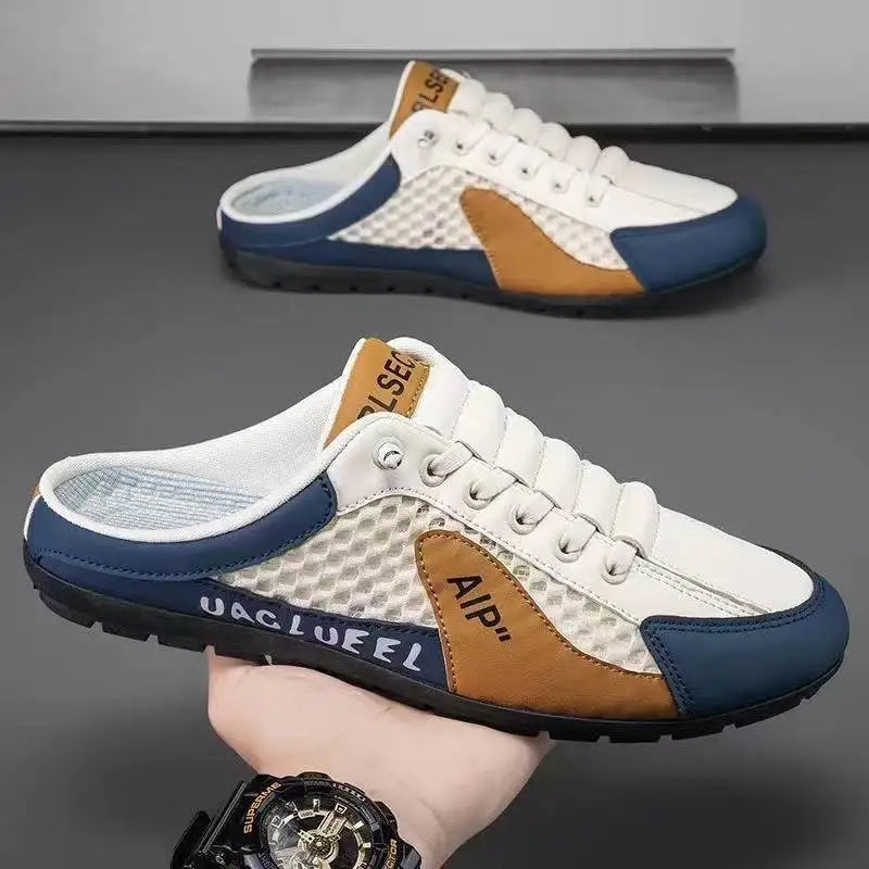 Summer New Half Carrier Men's Shoes Soft Sole Casual Comfortable Sneakers Men's Slip-on Beanie Shoes sneakers for men