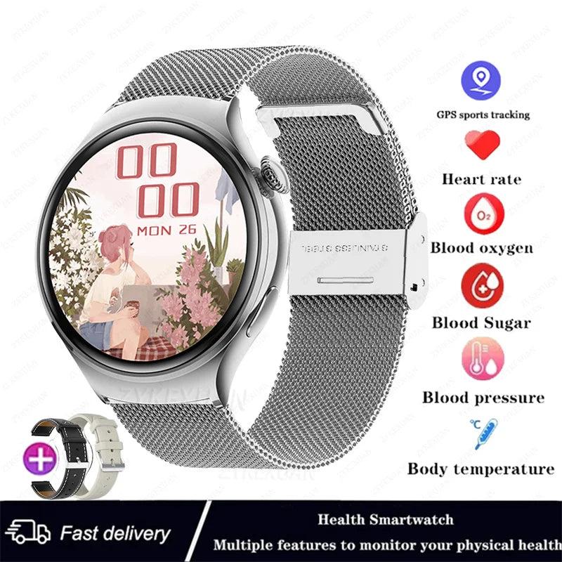 For Huawei GT4 Mini Smart Watch Women 360*360 AMOLED HD Screen NFC IP68 Waterproof Heart Rate Health Monitor Smartwatch 2024 New