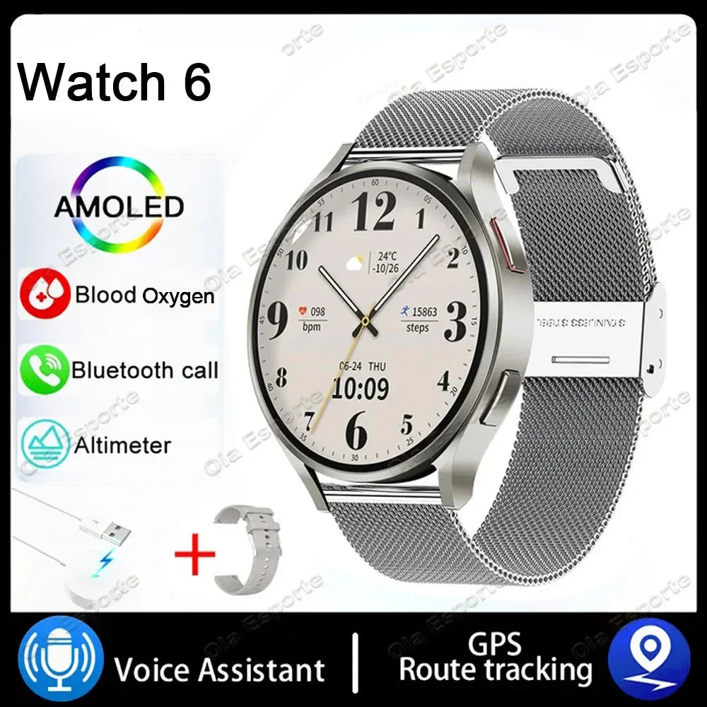For New Samsung Galaxy Watch 7 Support Korea GPS Compass NFC Women Smart Watch Sport Man AMOLED BT Call Galaxy 7 Smartwatch 2025