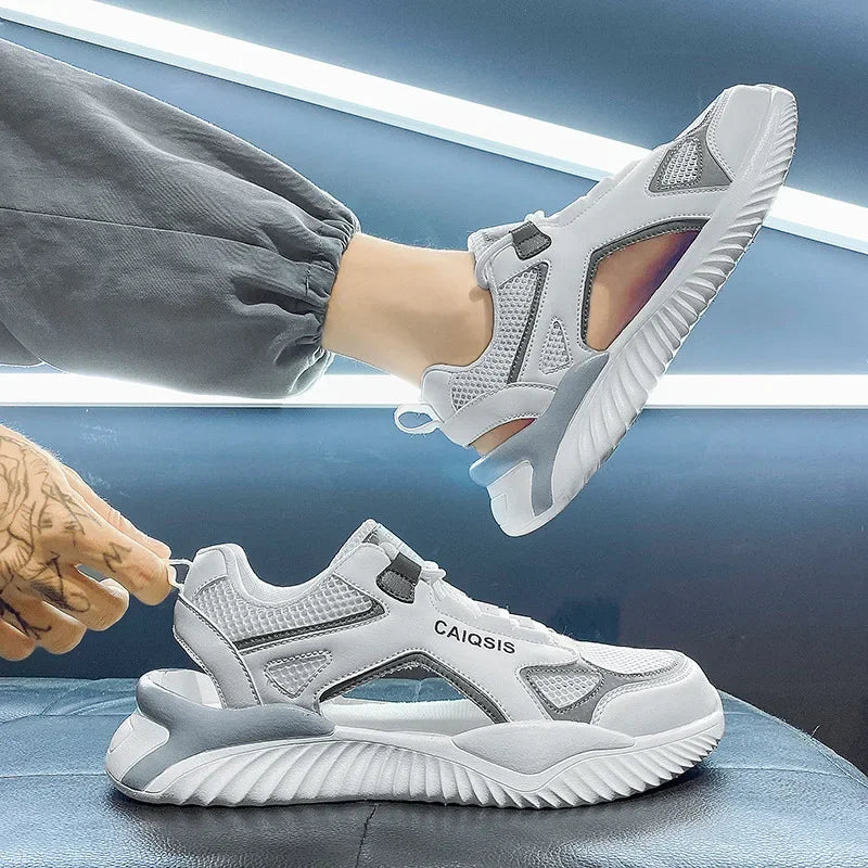 Summer Mesh Breathable Casual Shoes Mens Beach Shoes Men'S Comfortable Sandals Men Fashion Sneakers Men 2025 Slippers