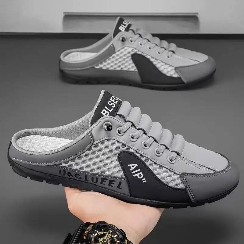Summer New Half Carrier Men's Shoes Soft Sole Casual Comfortable Sneakers Men's Slip-on Beanie Shoes sneakers for men