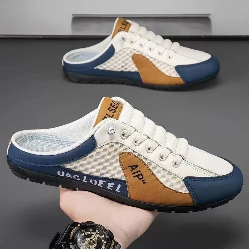 Summer New Half Carrier Men's Shoes Soft Sole Casual Comfortable Sneakers Men's Slip-on Beanie Shoes sneakers for men