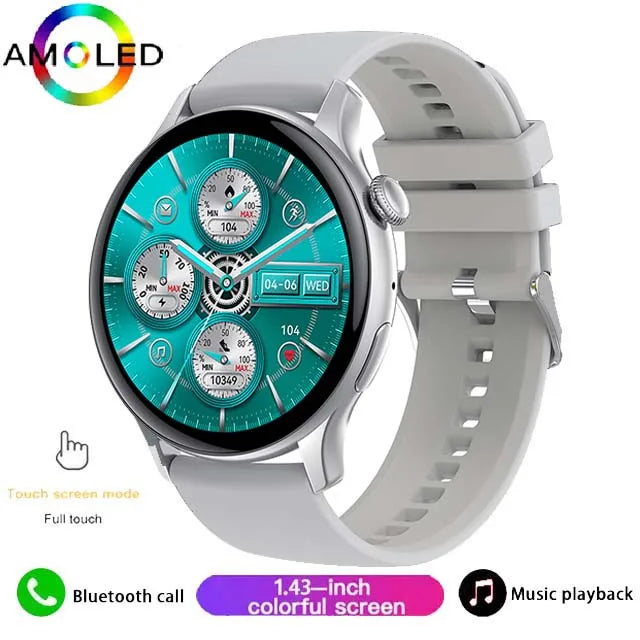 2024 New Smart Watch HK85 AMOLED 1.43" BT Call Health Monitoring Always on Display Men Women Tracking Fitness Sports Smartwatch