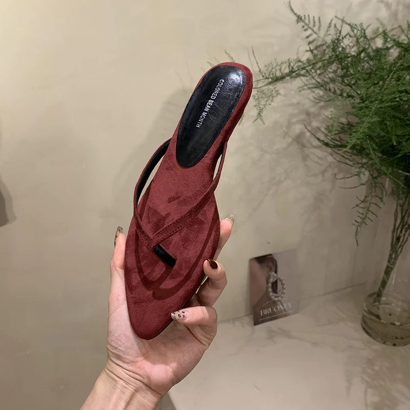 Summer Women Fashion Clip Toe Slippers Casual Comfort Outdoor Shoes Ladies Beach Dress Flats Slides