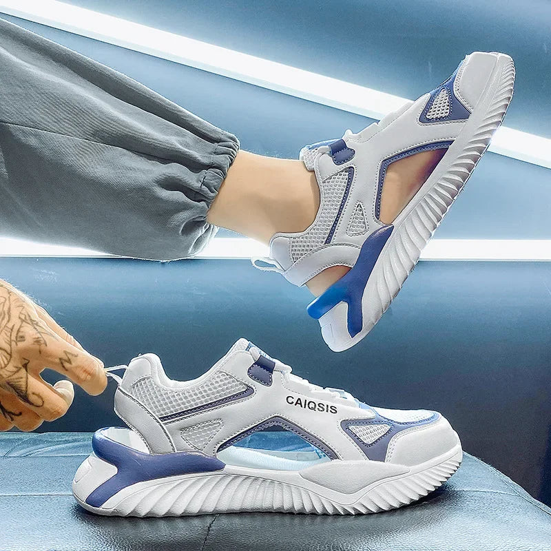 Summer Mesh Breathable Casual Shoes Mens Beach Shoes Men'S Comfortable Sandals Men Fashion Sneakers Men 2025 Slippers