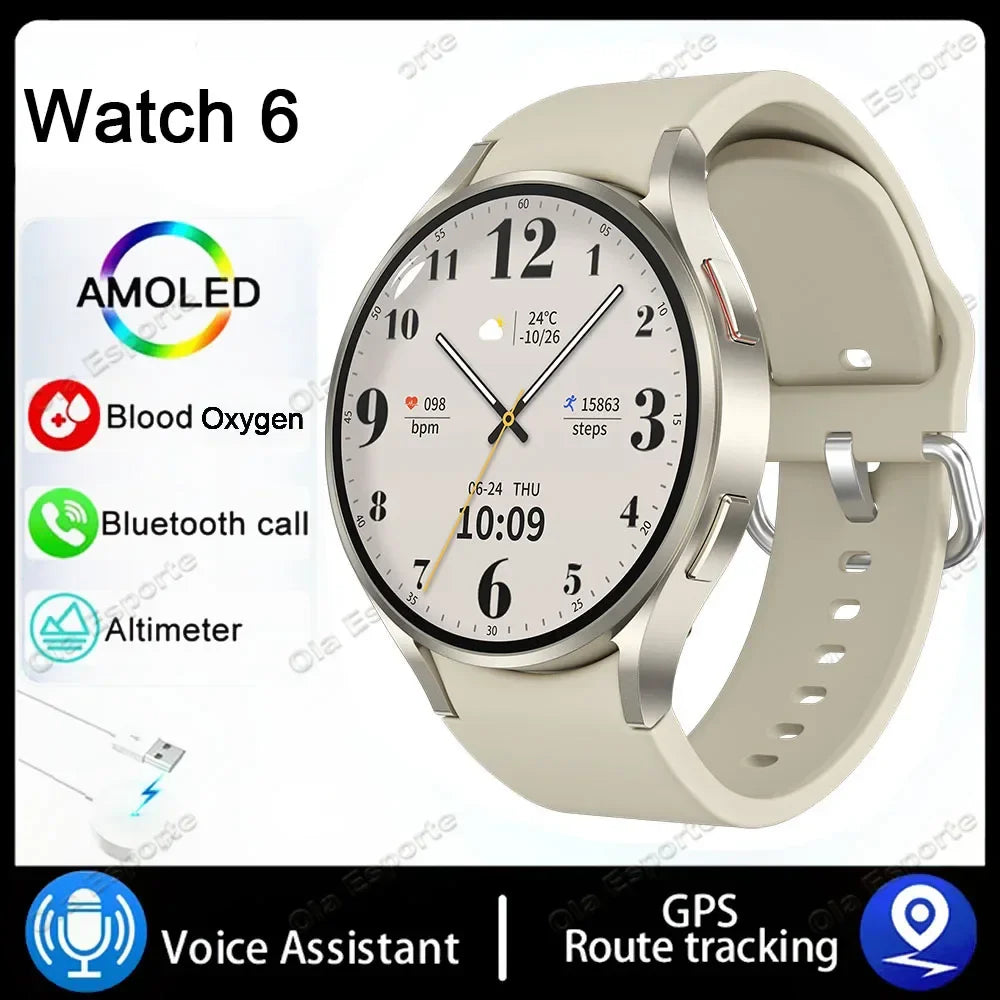 For New Samsung Galaxy Watch 7 Support Korea GPS Compass NFC Women Smart Watch Sport Man AMOLED BT Call Galaxy 7 Smartwatch 2025
