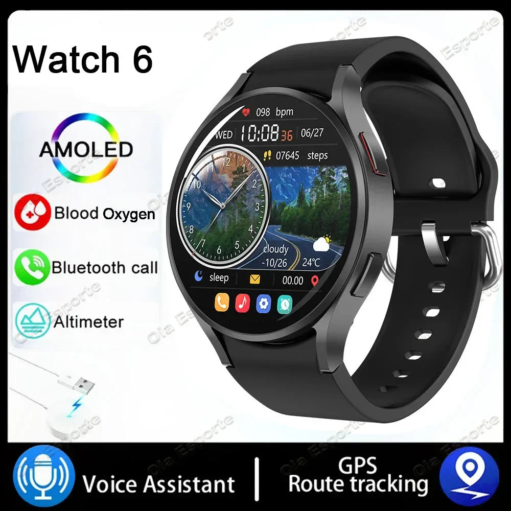 For New Samsung Galaxy Watch 7 Support Korea GPS Compass NFC Women Smart Watch Sport Man AMOLED BT Call Galaxy 7 Smartwatch 2025