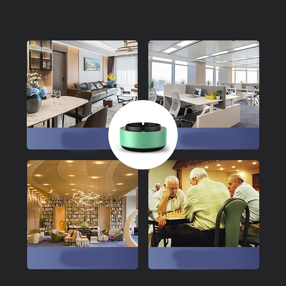 Smart Ashtray Air Purifier Remove Secondhand Smoke and Tobacco Instantly Batteries Not Included for for Indoor Outdoor Home