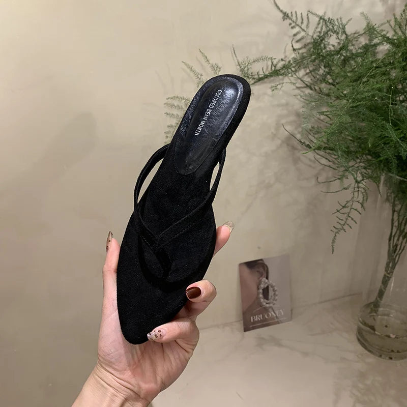 Summer Women Fashion Clip Toe Slippers Casual Comfort Outdoor Shoes Ladies Beach Dress Flats Slides