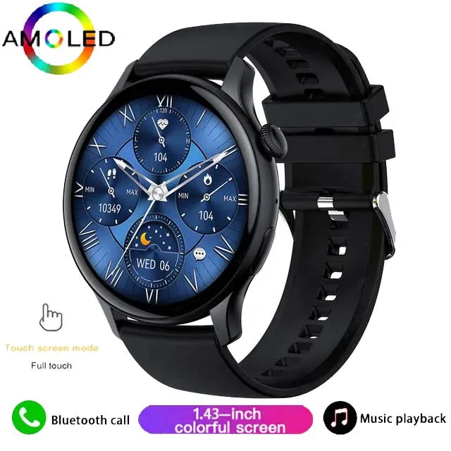 2024 New Smart Watch HK85 AMOLED 1.43" BT Call Health Monitoring Always on Display Men Women Tracking Fitness Sports Smartwatch
