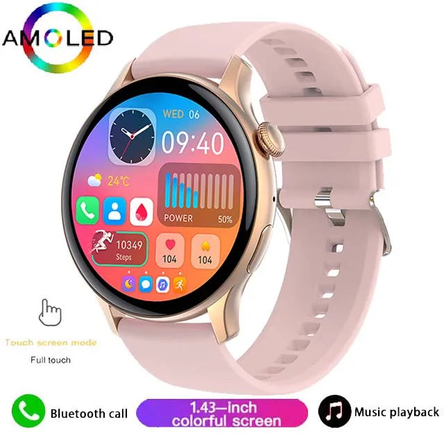 2024 New Smart Watch HK85 AMOLED 1.43" BT Call Health Monitoring Always on Display Men Women Tracking Fitness Sports Smartwatch