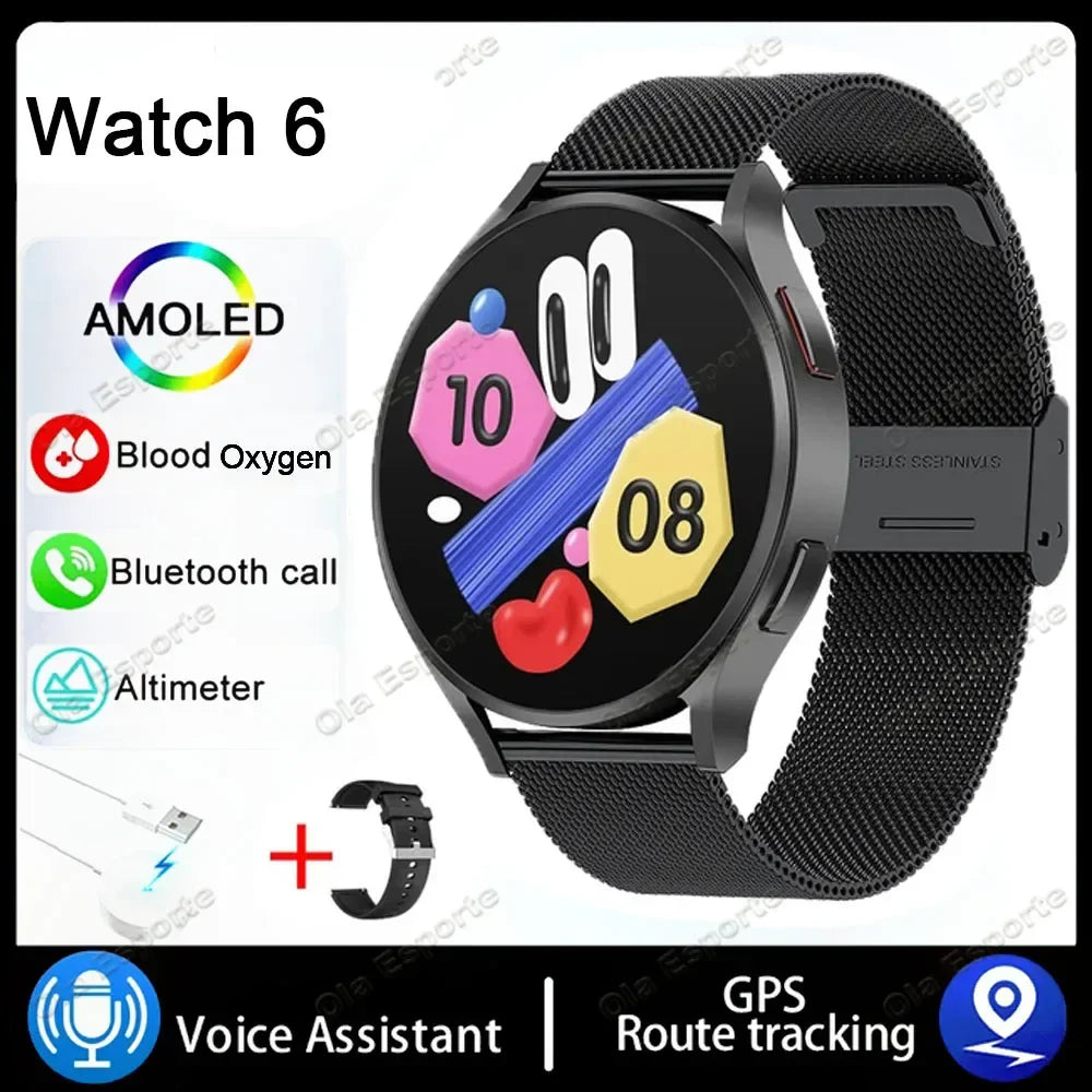 For New Samsung Galaxy Watch 7 Support Korea GPS Compass NFC Women Smart Watch Sport Man AMOLED BT Call Galaxy 7 Smartwatch 2025