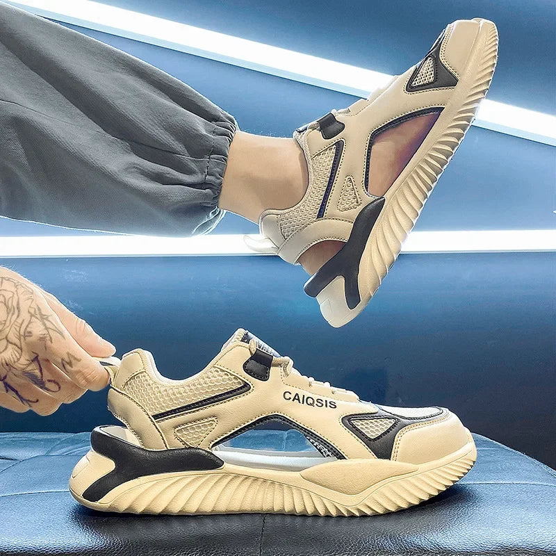 Summer Mesh Breathable Casual Shoes Mens Beach Shoes Men'S Comfortable Sandals Men Fashion Sneakers Men 2025 Slippers